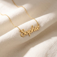 Custom Name Necklace, 18K Gold Plated Personalised Name Necklace, Cursive Name Jewellery, Birthday Gift, Christmas Gift for Her