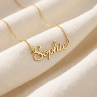 Custom Name Necklace, 18K Gold Plated Personalised Name Necklace, Cursive Name Jewellery, Birthday Gift, Christmas Gift for Her