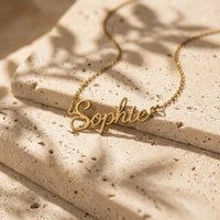 Custom Name Necklace, 18K Gold Plated Personalised Name Necklace, Cursive Name Jewellery, Birthday Gift, Christmas Gift for Her